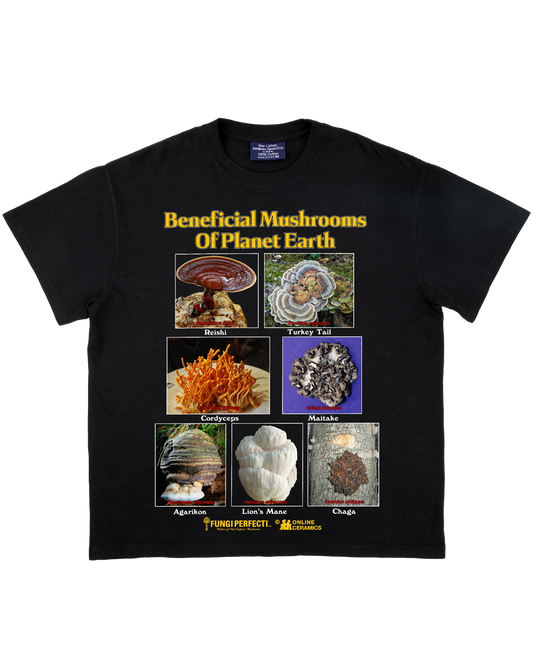 Beneficial Mushrooms of Planet Earth - Black Tee