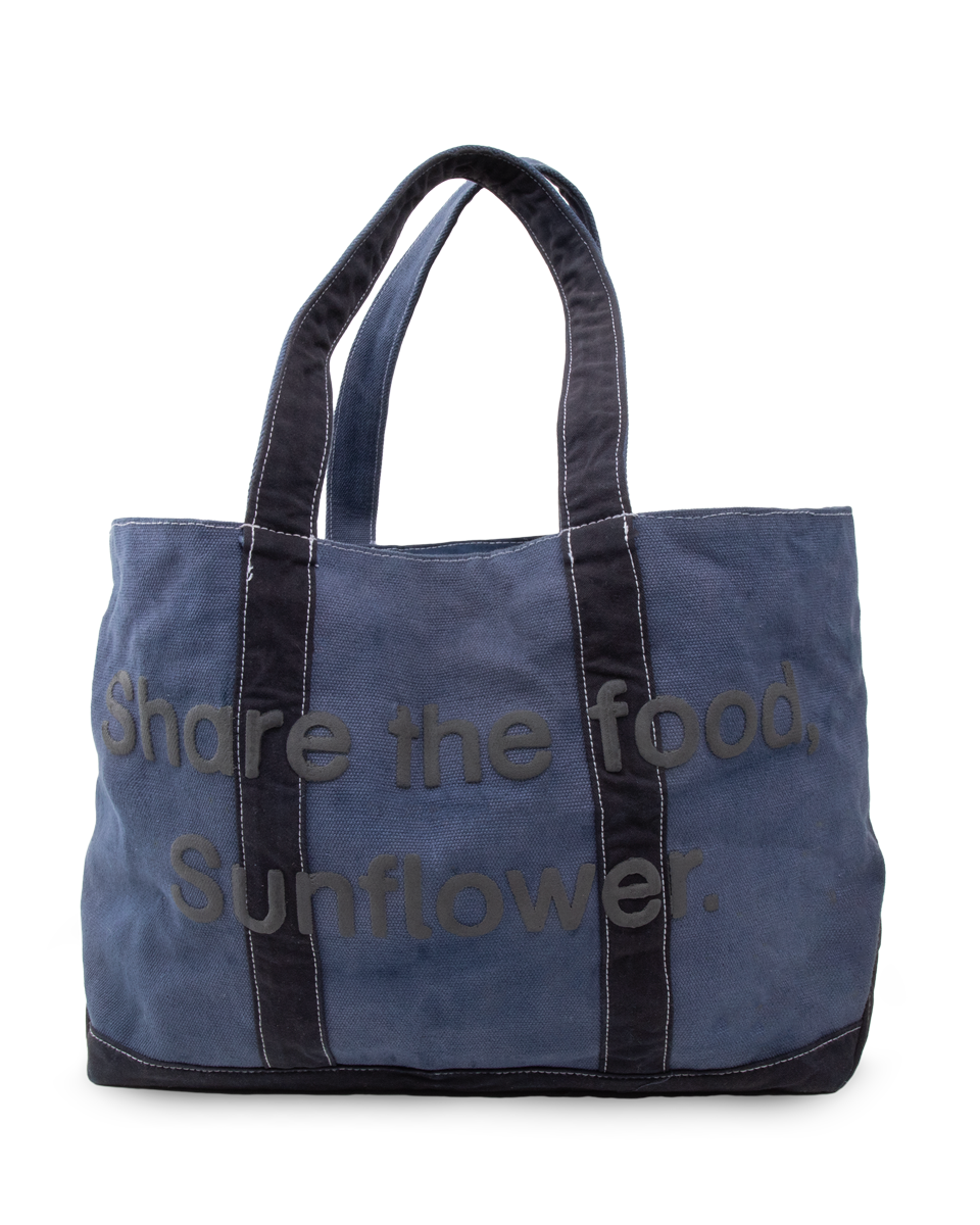 Share the Food, Sunflower - Jumbo Tote (Navy)